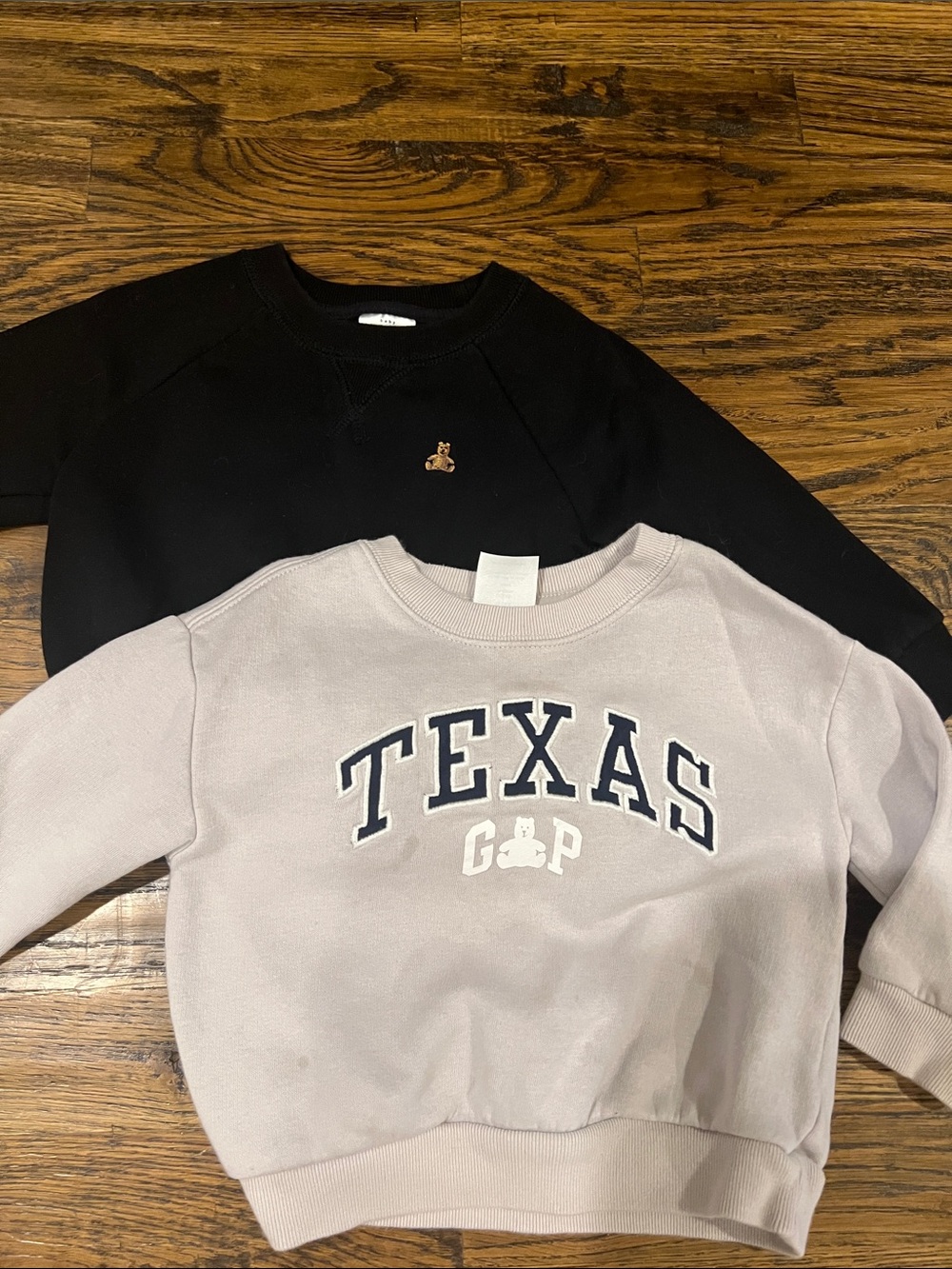 GAP Bundle - 12-18 Months, Gray Crewneck Sweatshirt, Black Sweatshirt
